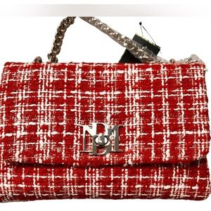 BADGLEY MISCHKA Bouclé-Tweed Shoulder Bag🔥NWt🔥
